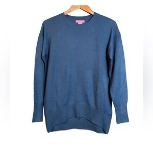 Isaac mizrahi blue crew neck sweater.